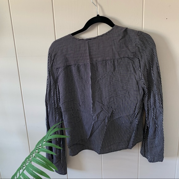 Blue Life Black and White Striped Blouse - Picture 8 of 8